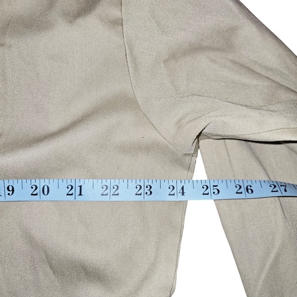 Men Button Down Work Shirt Long Sleeve Tan Uniform 17-17.5‎ 34/35 Utility Dickie - Picture 3 of 6